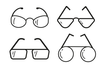 set glasses isolated