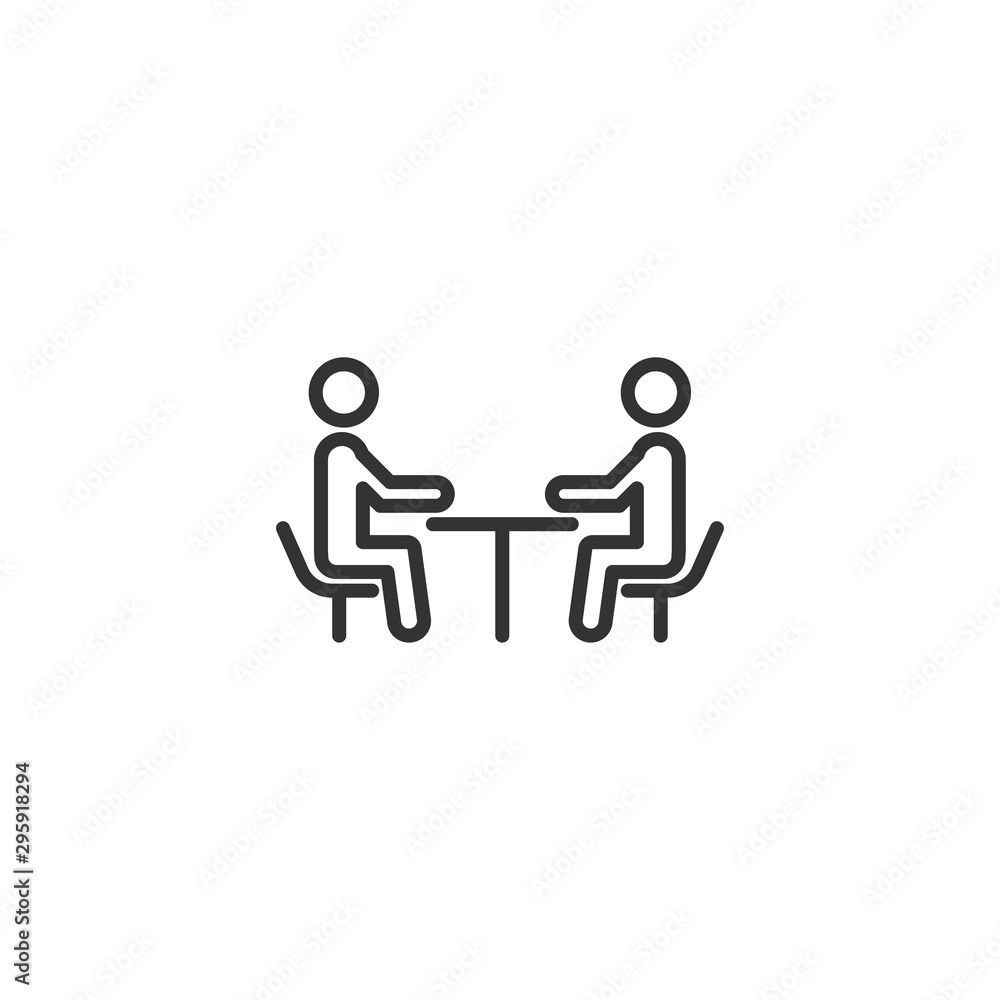 Poster conference line icon in simple design on a white background