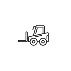 Naklejka premium Bulldozer line icon in simple design on a white background