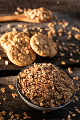 Cookies with whole grain oatmeal.