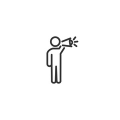 Promoter line icon in simple design on a white background
