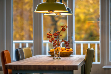 Autumn interior still life scene