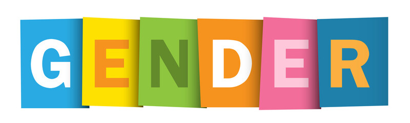 GENDER colorful vector typography banner