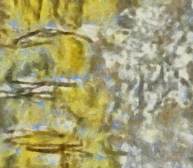 Close up oil paint abstract background. Art textured brushstrokes in macro. Part of painting. Old style artwork. Dirty watercolor texture. Modern pattern. Chaotic splashes. Multi-colors design.