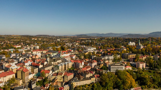 Krajobraz z lotu ptaka - Cieszyn 