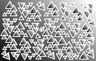abstract backgorund. from the order of the triangular shape graded black and white and also the background grading black and white. flat style. art value.