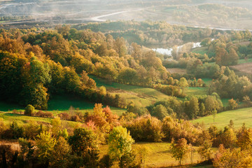 autumn landscape, a village in northeastern Bosnia