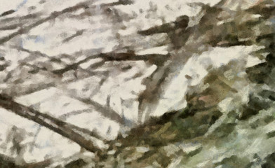 Close up oil paint abstract background. Art textured brushstrokes in macro. Part of painting. Old style artwork. Dirty watercolor texture. Modern pattern. Chaotic splashes. Multi-colors design.