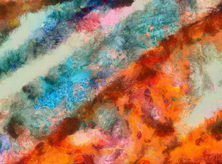 Plakat Abstract painting oil background texture.