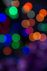 Blur Christmas lights. Circle Bokeh effect