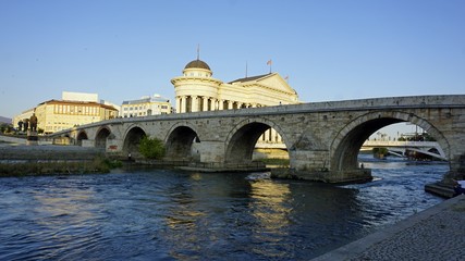 bridge in macedonian capitol skopje