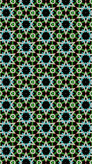 Ornate geometric pattern and abstract colored background
