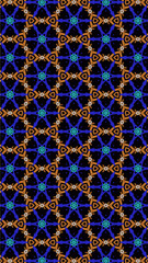 Ornate geometric pattern and abstract colored background