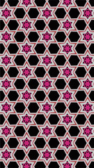 Ornate geometric pattern and abstract colored background