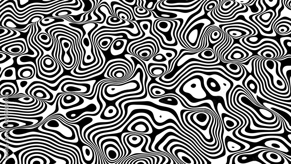 Aufkleber caustics distortion line art vector background. minimalistic wave concept. optical illusion. abstrac