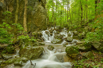 Beauitufl Chotarny stream in Zadielska gorge in Slovak Karst