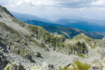 Landscape from trail from Scary lake to Kupens peaks, Rila Mountain, Bulgaria