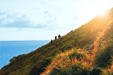 view of mountains and sea at Krating cape Phuket Thailand