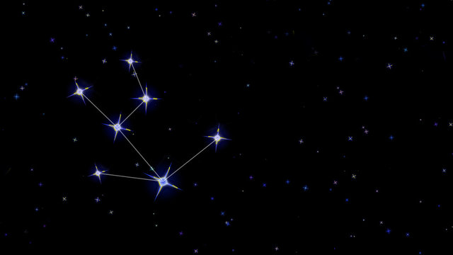 constellation of the zodiac Taurus, stars on a black background, starry sky