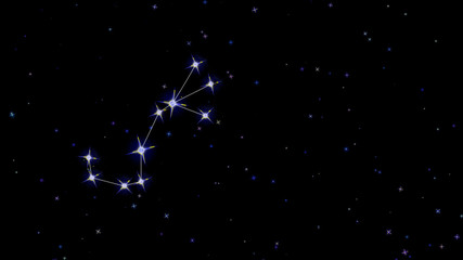 Obraz na płótnie Canvas constellation zodiac scorpio, stars on a black background, starry sky