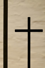 Silhouetted Crucifix in a Cornish Church
