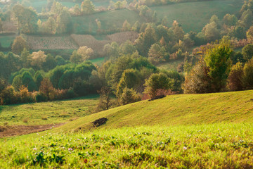 autumn landscape, a village in northeastern Bosnia