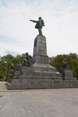 Monument to Vladimir Ilyich Lenin on the top of Central Hill in Sevastopol, Crimea
