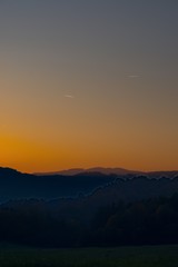 sunset in mountains