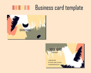 Template of modern business card.