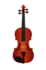 violin realistic vector illustration isolated