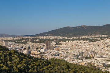 Obraz premium View of Athens city with Mount Lycabettus, Greece