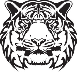 Tiger Head Tattoo Vector
