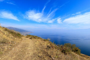 dirty path at the lake ohrid