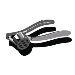Garlic press realistic vector illustration isolated