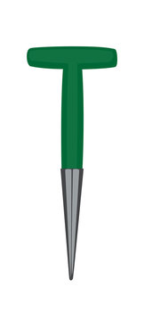 Garden dibber realistic vector illustration isolated