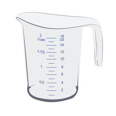 Measuring cup realistic vector illustration isolated
