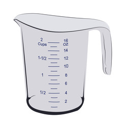 Measuring cup realistic vector illustration isolated