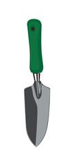 narrow trowel realistic vector illustration isolated