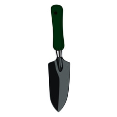 narrow trowel realistic vector illustration isolated