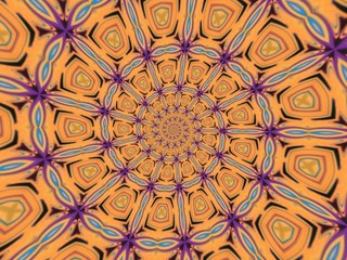 Colorful digital graphic kaleidoscope symmetry mandala style in laser light trial pattern, Tie Dye , spiderweb art abstract background for art projects, banner, business,   card, 3D, template