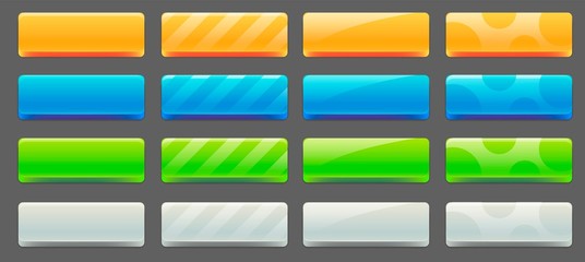 User interface colorful buttons set © Kateryna