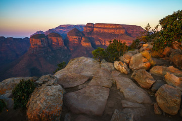 three rondavels and blyde river canyon at sunset, south africa 107