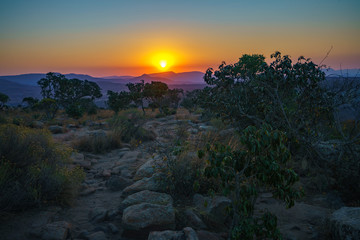 sunset at three rondavels lookout in blyde river canyon, south africa 10