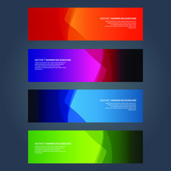 Naklejka premium Vector Abstract design banner web template