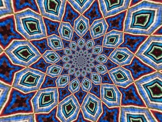 Colorful digital graphic kaleidoscope symmetry mandala style in laser light trial pattern, Tie Dye , spiderweb art abstract background for art projects, banner, business,   card, 3D, template