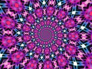 Colorful digital graphic kaleidoscope symmetry mandala style in laser light trial pattern, Tie Dye , spiderweb art abstract background for art projects, banner, business,   card, 3D, template