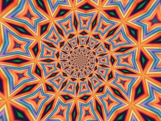 Colorful digital graphic kaleidoscope symmetry mandala style in laser light trial pattern, Tie Dye , spiderweb art abstract background for art projects, banner, business,   card, 3D, template