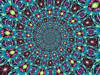 Colorful digital graphic kaleidoscope symmetry mandala style in laser light trial pattern, Tie Dye , spiderweb art abstract background for art projects, banner, business,   card, 3D, template