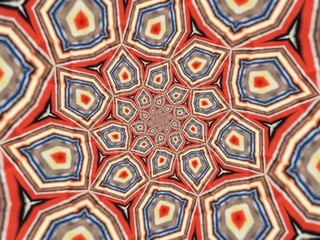 Colorful digital graphic kaleidoscope symmetry mandala style in laser light trial pattern, Tie Dye , spiderweb art abstract background for art projects, banner, business,   card, 3D, template