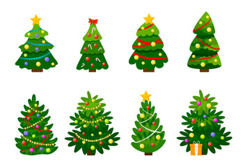 Different Christmas tree set